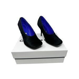 Givenchy Black Lamb Shearling Show Pumps 95mm Heels with Box & Dustbags EU 37